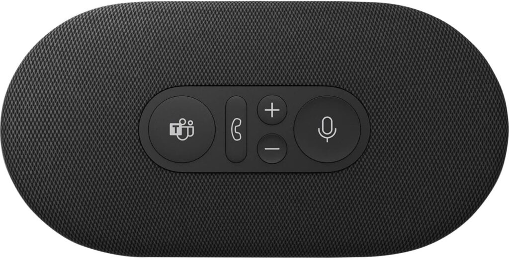 Microsoft Modern USB-C Speaker, Certified for Microsoft Teams, 2- Way Compact Stereo Speaker, Call Controls, Noise Reducing Microphone. Wired USB-C Connection,Black