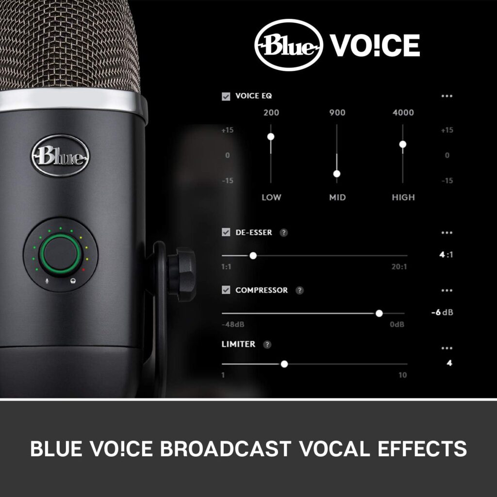 Logitech for Creators Blue Yeti X USB Microphone for Gaming, Streaming, Podcasting, Twitch, YouTube, Discord, Recording for PC and Mac, 4 Polar Patterns, Studio Quality Sound, Plug  Play-Dark Grey