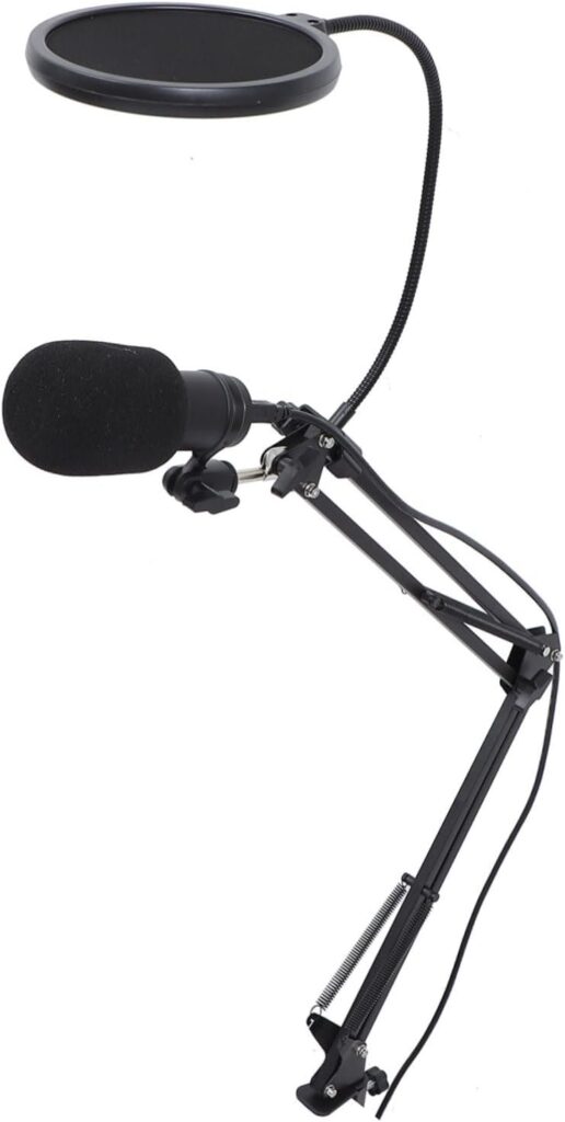 OFFSCH 1 Set Condenser Microphone Desk Mic Computer Mic Sound Podcast Studio Cardioid Condenser Micphones Podcasting Mic Microphone with Stent Cardioid Mic Video Aluminum Alloy Streamer